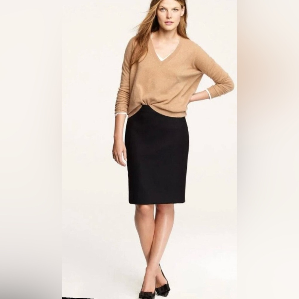 JCrew  no2 Pencil Skirt Double Serge  Wool Blend size 4